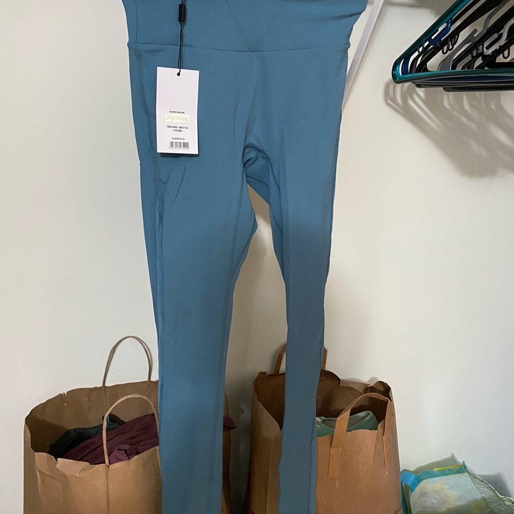 XS seamless gymshark smoky teal leggings